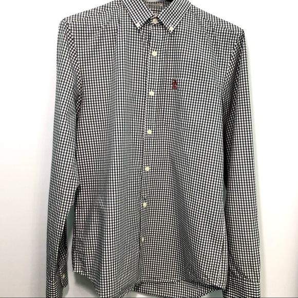 Original Penguin Men’s Casual Button Down Shirt Plaid Heritage Slim Fit Size S - Picture 3 of 16